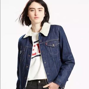 Levi’s Denim Sherpa Trucker Jacket